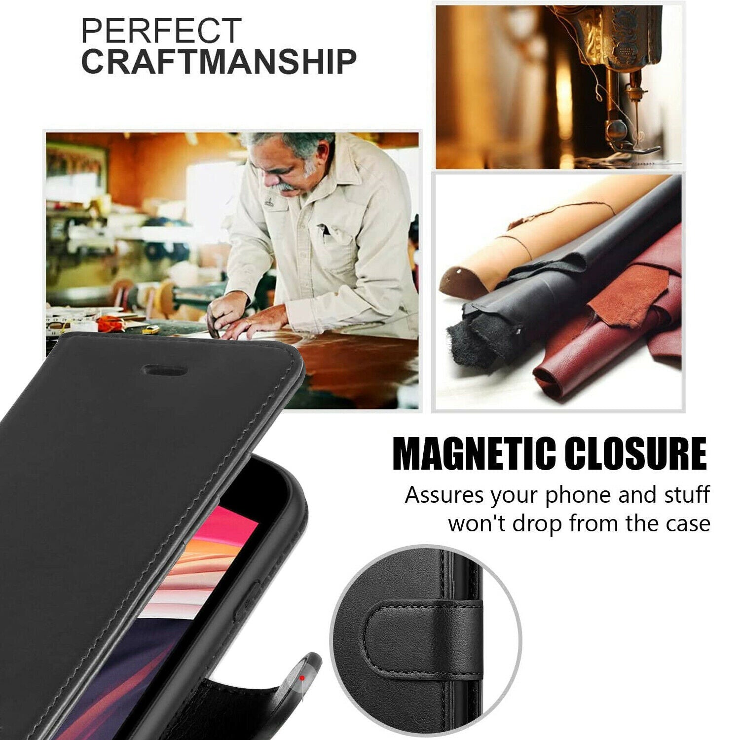 Étui portefeuille en cuir pour Samsung Galaxy S24 FE Étui portefeuille en cuir pour Samsung Galaxy S24 FE